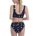 thumbnail image 5 of High Waisted Bikini Sets For Women, Space Dinosaur Swimsuits Tummy Control, Two Pieces Bathing Suit, 5 of 8