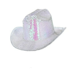 Fever Deluxe Sequin Cowboy Hat Iridescent Pink Adult Fever Deluxe Sequin Cowboy Hat Iridescent Pink Adult
