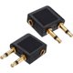 thumbnail image 1 of Juego de 2 adaptadores para auriculares, metal, 3,5 mm, negro/dorado, 1 of 5