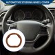 thumbnail image 2 of Funda de volante única para automóvil, duradera, forma D, de cuero, 1 pieza, marrón, 2 of 6
