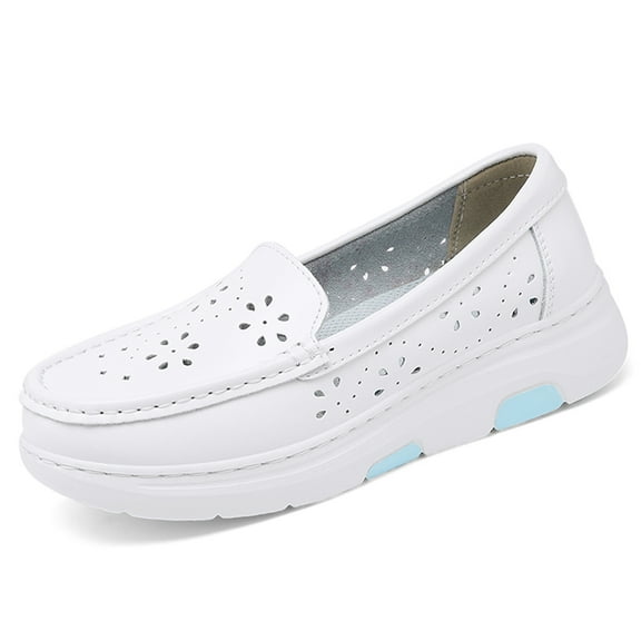 YOURDIARY Women Nurse Shoes Cotton Lined Boat Shoe Slip On Loafers Ladies Comfort Moccasin