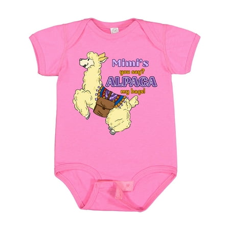 

Inktastic Cute Jumping Alpaca Mimi s You Say ALPACA My Bags Gift Baby Boy or Baby Girl Bodysuit