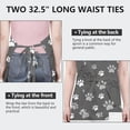 thumbnail image 6 of Grey Dog Paw Footprint Apron-Garden Aprons for Women with Pockets-Cotton Linen Waterproof Kitchen Cooking Gardening Aprons Adjustable for Kitchen,Cooking,BBQ and Salon 33x27 Inch, 6 of 7