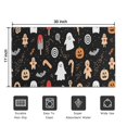 thumbnail image 5 of Happy Halloween Front Door Mat Anti Slip Spider Bat Doormat Retro for Entry Floor Mat Set Living Room Bedroom Bathroom Crystal Velvet 30x17 Inches, 5 of 7