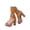 Pink, variant on Women’S Patent PU Closed Round Toe Platform Block Heel Pumps, Shallow Mouth Slip On Chunky High Heel Dress Shoes, Wear-Resistant Casual Office Evening Heels, 1 Pair, Sizes 35 Through 42