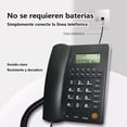 thumbnail image 3 of Teléfono Alámbrico，telefono casa，telefono Fijo，Adecuado para hogar, Hotel, Oficina(Identificador de Llamadas, con Cable, Altavoz, marcación con un Solo Toque, no Requiere baterías,, 3 of 5