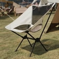 thumbnail image 4 of Silla Moon plegable liviana Aleación de aluminio portátil con bolsa de almacenamiento Taburete de asiento plegable para al kusrkot Asiento plegable al aire libre, 4 of 8