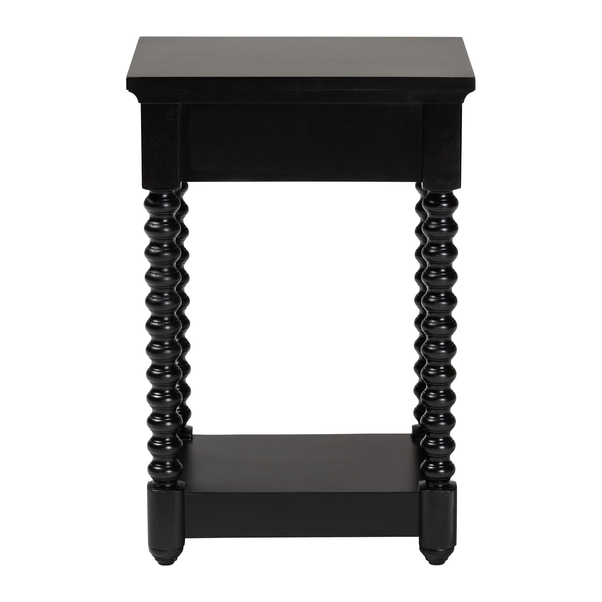 bali & pari Terentia Mid-Century Nightstand, 1-Drawer, Black