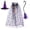 #3, variant on choiix Halloween Spider Web Cape Costume Set with Witch Hat and Broomstick Witch Outfit for Party Cosplay Dress for Performance