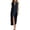 Black, variant on Casual Dresses Women's Sleeveless Zip Front High Neck Slit Dress Crew Neck Long Casual Bodycon Midi with Side Zipper Thigh Split Solid Black L