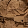 thumbnail image 5 of Men's Autumn And Winter Casual Solid Color Tooling Wind Jacket Zipper Coat, 5 of 5