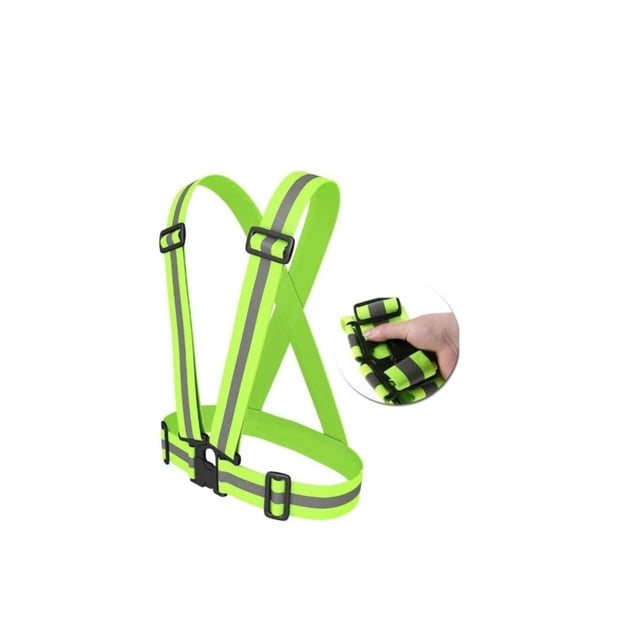 Chaleco reflectante de seguridad Arnes para ciclismo, correr, amarillo
