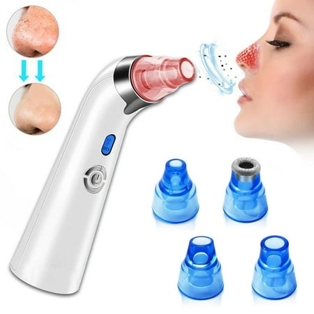 Dicasser Blackhead Remover Pore Vacuum Pimple Extractor with Curved Acne Removal Kit, white