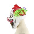 thumbnail image 3 of Máscara de payaso dentado aterrador de cabeza completa de látex con sombrero y, 3 of 8