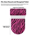 thumbnail image 7 of COEQINE Pink Zebra Print Toilet Lid Dust Cover Set Stretchable Easy Installation Elastic Bottom with a 2-Piece Toilet Cover Set for Home Bathroom Decoration, 7 of 7