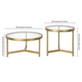 thumbnail image 6 of Evelyn&Zoe Quentin 30" Wide Round Coffee Table in Brass, 6 of 7