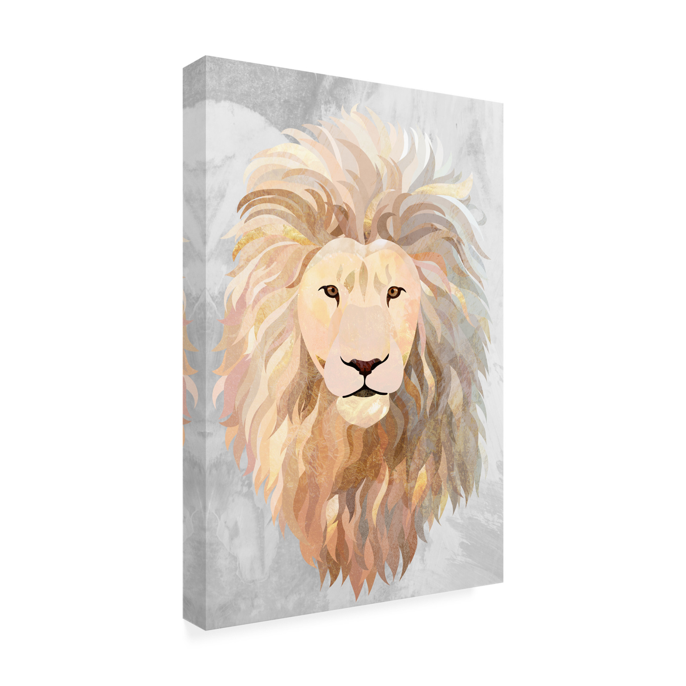 Trademark Fine Art Sarah Manovski  Golden lion portrait Canvas Wall Art
