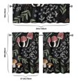 thumbnail image 6 of Kitchen Curtains 36 Inch Short - 3 Panel Set, Rod Pocket Window Curtain with Boho Vintage Mushroom Print, 100% Polyester for Farmhouse, Cafe, Kitchen, Bedroom, Easy Wash, 6 of 6