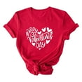 thumbnail image 3 of Puyaiuu Womens Valentine Shirts Love Heart Graphic Tee T Shirts Teen Girls Cute Graphic T Shirts Tee Top Gift, 3 of 4