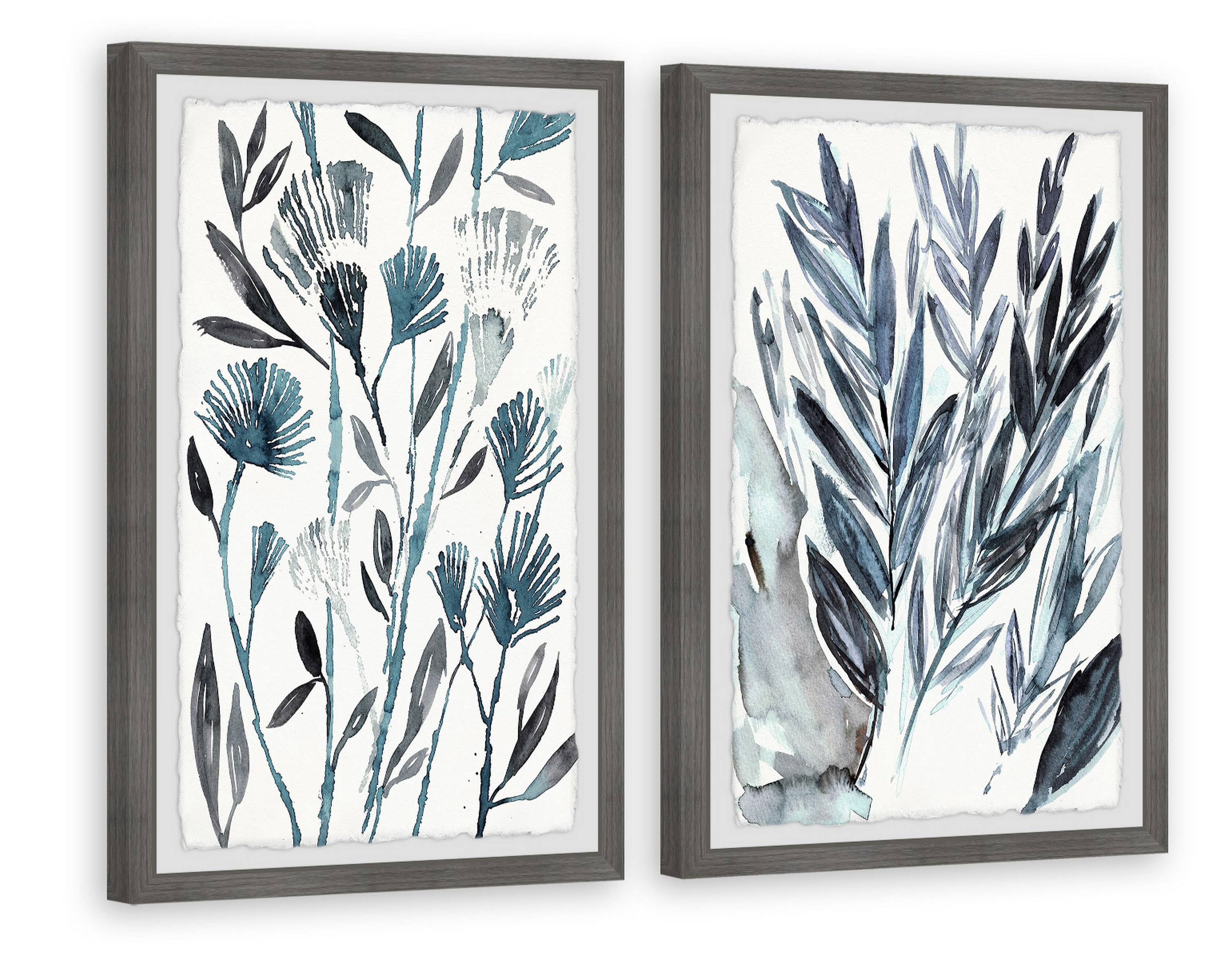 Winter Sprigs Diptych - Multi-color