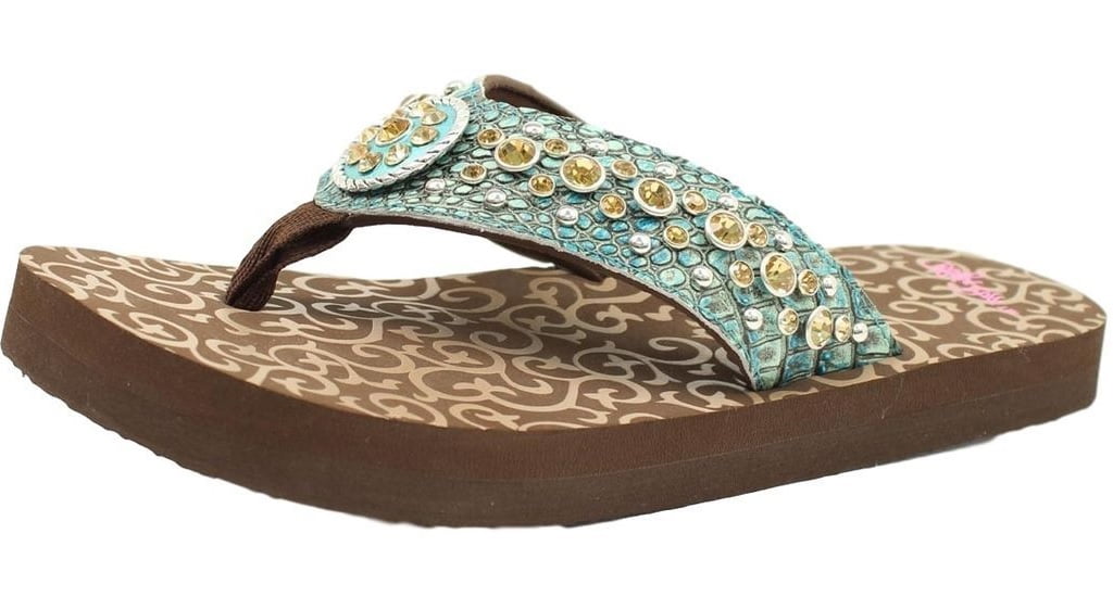 womens western flip flops
