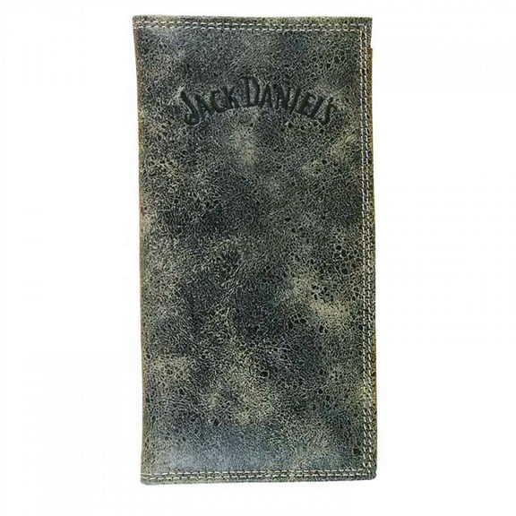 Jack Daniel's Charcoal Leather Rodeo Bi-Fold Wallet