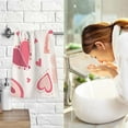 thumbnail image 6 of Coolnut 16x28 Inch Face Hand Towel Set, Valentine's Day Holiday Hand-Drawn Craft Doodle Colorful Hearts on Cream Background Cotton Towels, 2 PCS Quick-Dry Highly Absorbent Bath Towels, 6 of 6