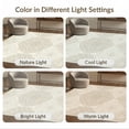 thumbnail image 7 of ODIKA Dining Table Symmetrical Distressed Styling Wool Neutral Large Foldable Easy Care for Queen Size Bedroom, Under Bed, Master Suite, 7 of 7