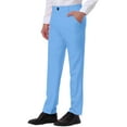 thumbnail image 4 of Lars Amadeus Men's Formal Flat Front Straight Fit Solid Prom Dress Pants, 4 of 6