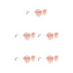 thumbnail image 1 of Marco de gafas de sol Qarigey Corazón único Estilo vintage Rojo, 1 of 6