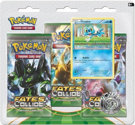 XY Fates Collide Froakie 3-Pack Blister Pack w/ Collectible Coin NM Promo M1L 