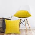 thumbnail image 3 of 2Pcs Super Soft Decorative Velvet Cushion Covers Quilted Polka Dot Decorative Throw Pillow Covers Square Throw Pillow Cover Decorative for Couch Sofa Bedroom Car Couch Bed 20x20 Inch yellow, 3 of 8