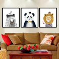 thumbnail image 2 of Decoración Del Arte De Pared Del Animal Lindo De 3 Pinturas De Para El Dormitorio UN Baoblaze Pintura de la lona linda, 2 of 8