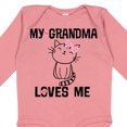 thumbnail image 4 of Inktastic My Grandma Loves Me Girls Kitty Girls Long Sleeve Baby Bodysuit, 4 of 5