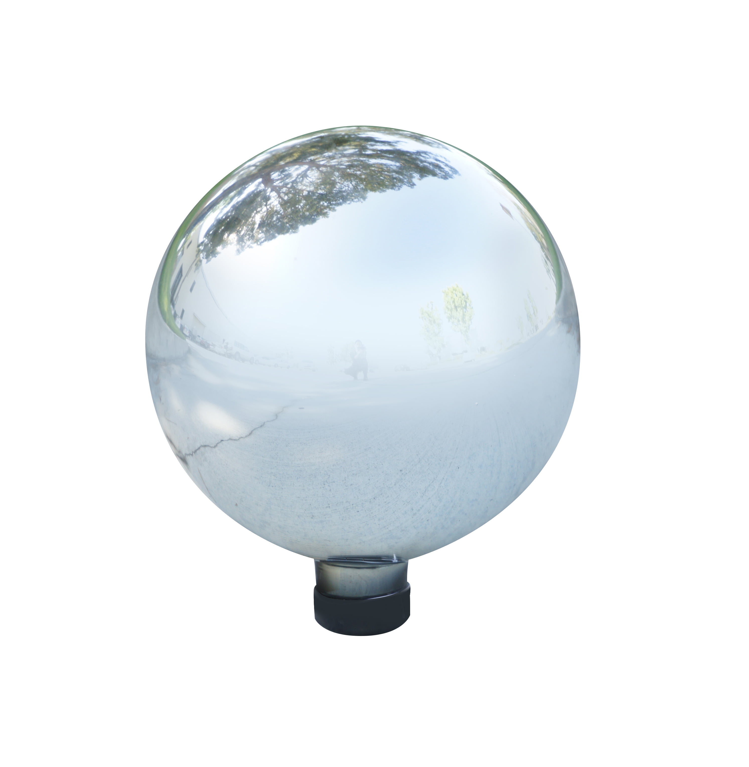 12" Glass Gazing Globe Reflective Mirror Ball Outdoor Garden Decor in