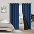 thumbnail image 6 of Rosnek Thermal Insulated Blackout Curtains, Cold Blocking Thicken Cotton Drapes Quilted Winter Curtain for Living room, 1 Panel, 6 of 6