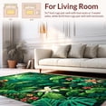 thumbnail image 2 of ODIKA 3'x5' Machine Washable Non-Slip Area Rug, Garden Lush Foliage Design High Traffic Rug, Green, 196165, 2 of 7