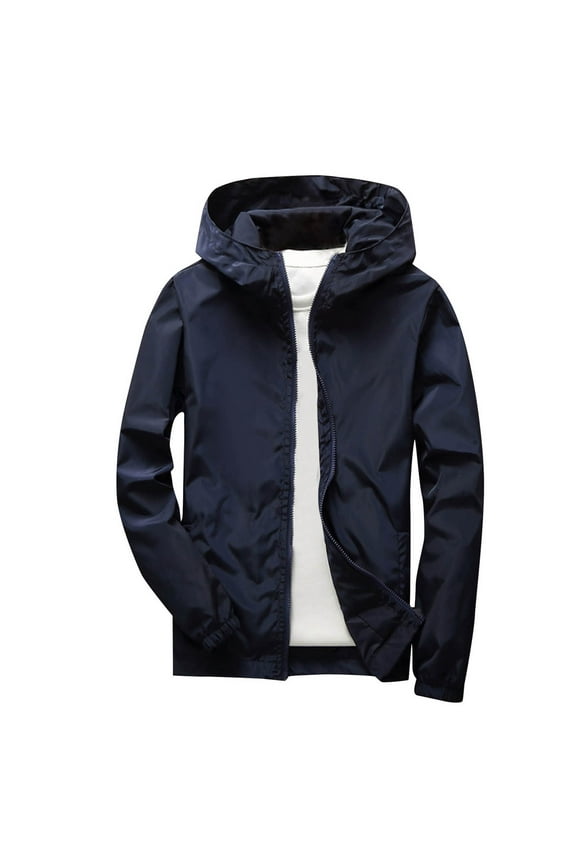 3-12 Years Girls Boys Raincoat Jacket Full Zip Long Sleeve Waterproof Jacket Windproof Coats