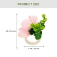 thumbnail image 3 of Raindrops Napkin Ring Holders Pink Plastic 6Pcs 3.1x2.4x2.0in, 3 of 6