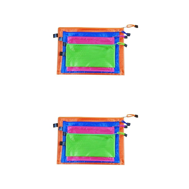 Bearachild Bolsa para documentos con cremallera, tela Oxford, archivo colgante, papelería, efectivo, tarjeta, bolsa, portátil, para oficina, paquete de Tipo 2 2piezas