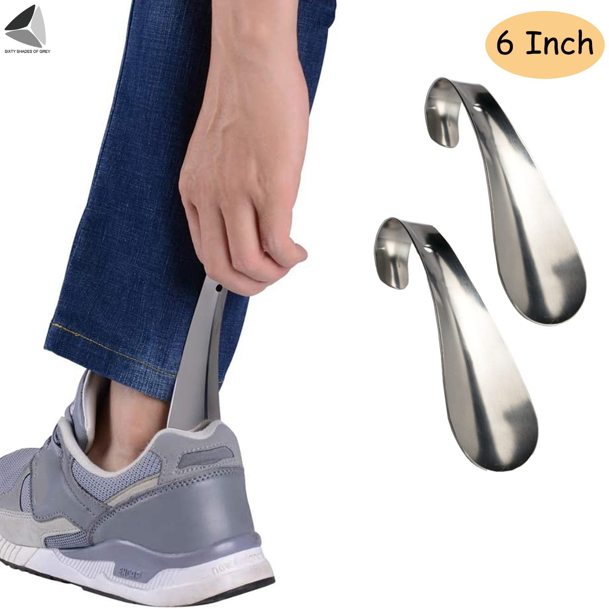 41cm Shoe Horn Long Handled Made By Stainless Steel Designed for Seniors Pregnancy & People with Back Pain 17-inch 