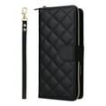thumbnail image 3 of Allytechgroup Case for iPhone 16 Plus with Credit Card Slot, Built-in Shoulder Strap Lanyard PU Leather Wallet Flip Stand Case Full Body Shockproof Protective for iPhone 16 Plus, Black, 3 of 8