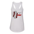 thumbnail image 2 of Wild Bobby, Baseball Fingerprint It's In My DNA, Sports, Women Racerback Tank Top, White, Large, 2 of 5