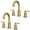 Brushed Gold × 2-Modern, variant on 4 Inch Centerset Bathroom Faucet Classic Brushed Gold 2 Handle 2 Hole Vanity Faucet