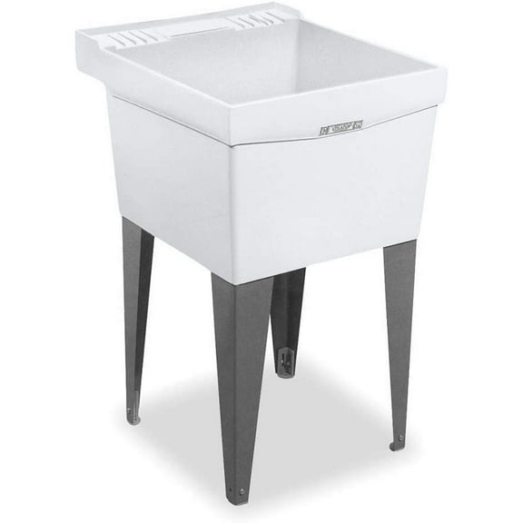 MUSTEE 20 in W x 24 in L x 34 in H, Floor Mount, Thermoplastic, Utility Sink