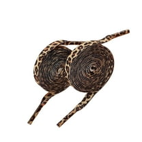 COOLHOOD Leopards Print Shoe Lace 120cm Long Shoelaces Flat Polyester Shoe Laces Replacement Shoe Laces for Sneakers Runners Boot