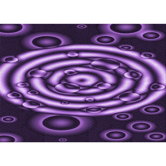 Ahgly Company Machine Washable Indoor Rectangle Transitional Purple Area Rugs, 2' x 3'