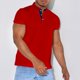 thumbnail image 3 of Gibobby Playera Polo Playeras Polo para Hombre Casuales Moda Camisas Caballero Camisetas Cuello Mao Manga Corta(Rojo,XG), 3 of 4