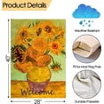 thumbnail image 4 of Welcome Spring Sunflowers Garden Yard Flag 28 x 40 Inch, Sunflowers in Vase Double Sided Outdoor Decorative Welcome flags Banners for Home House Lawn Patio, 4 of 4