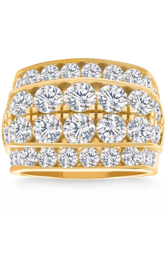 Pompeii 7Ct Men's Diamond Ring in 14k Gold Lab Grown (F/G,VS2-SI1)